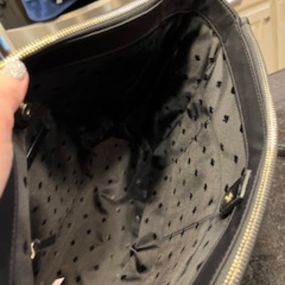NWOT - Kate Spade Large Black Nylon Tote with 3 Compartments - Picture 6 of 9